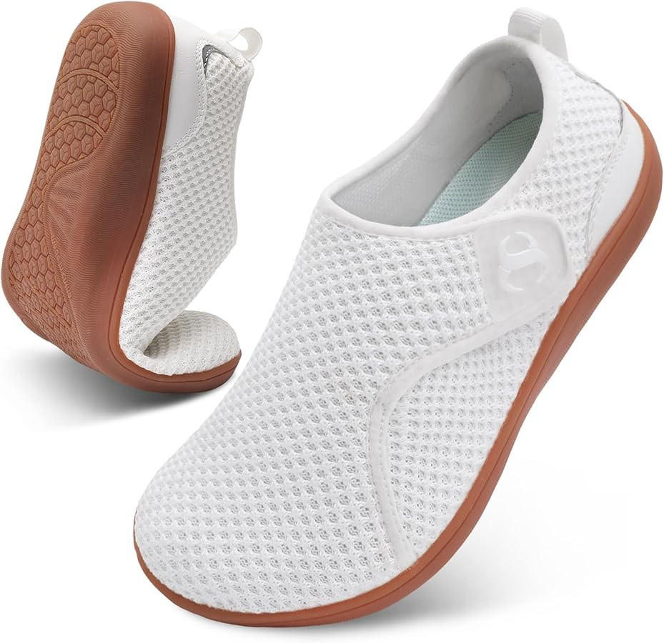 Womens Walking Shoes Comfortable Wide Diabetic Shoes Adjustable Zero Drop Edema Shoe Breathable N... | Amazon (US)