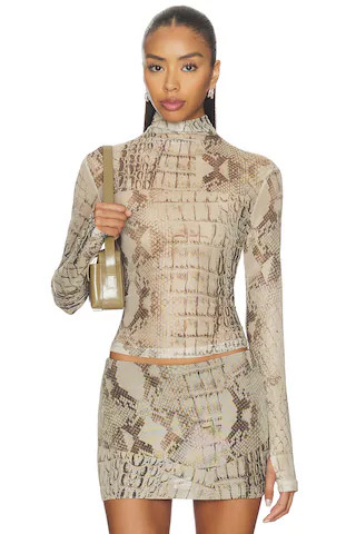 BY.DYLN Ellio Top in Scale Print from Revolve.com | Revolve Clothing (Global)