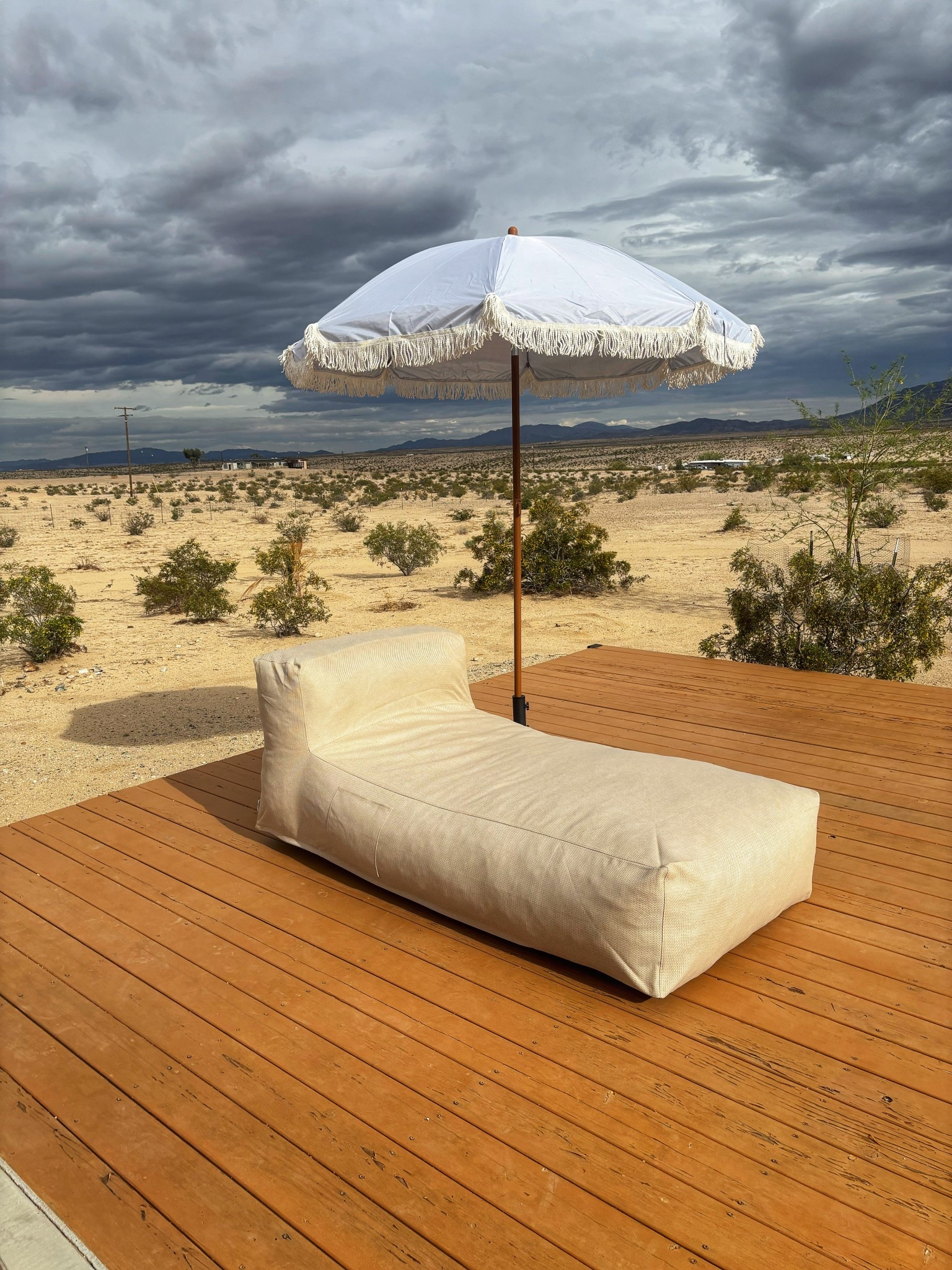 Outdoor bean bag chair and umbrella from Amazon.  This chair is only $100 and it’s very comfortable and very heavy.  I want to buy another one!  In the desert the elements are harsh and regular lounge chairs would have to be tied down.  This one will hopefully stay put I’ll keep you posted 🤞

#LTKSummerEdit #LTKHome #LTKSeasonal