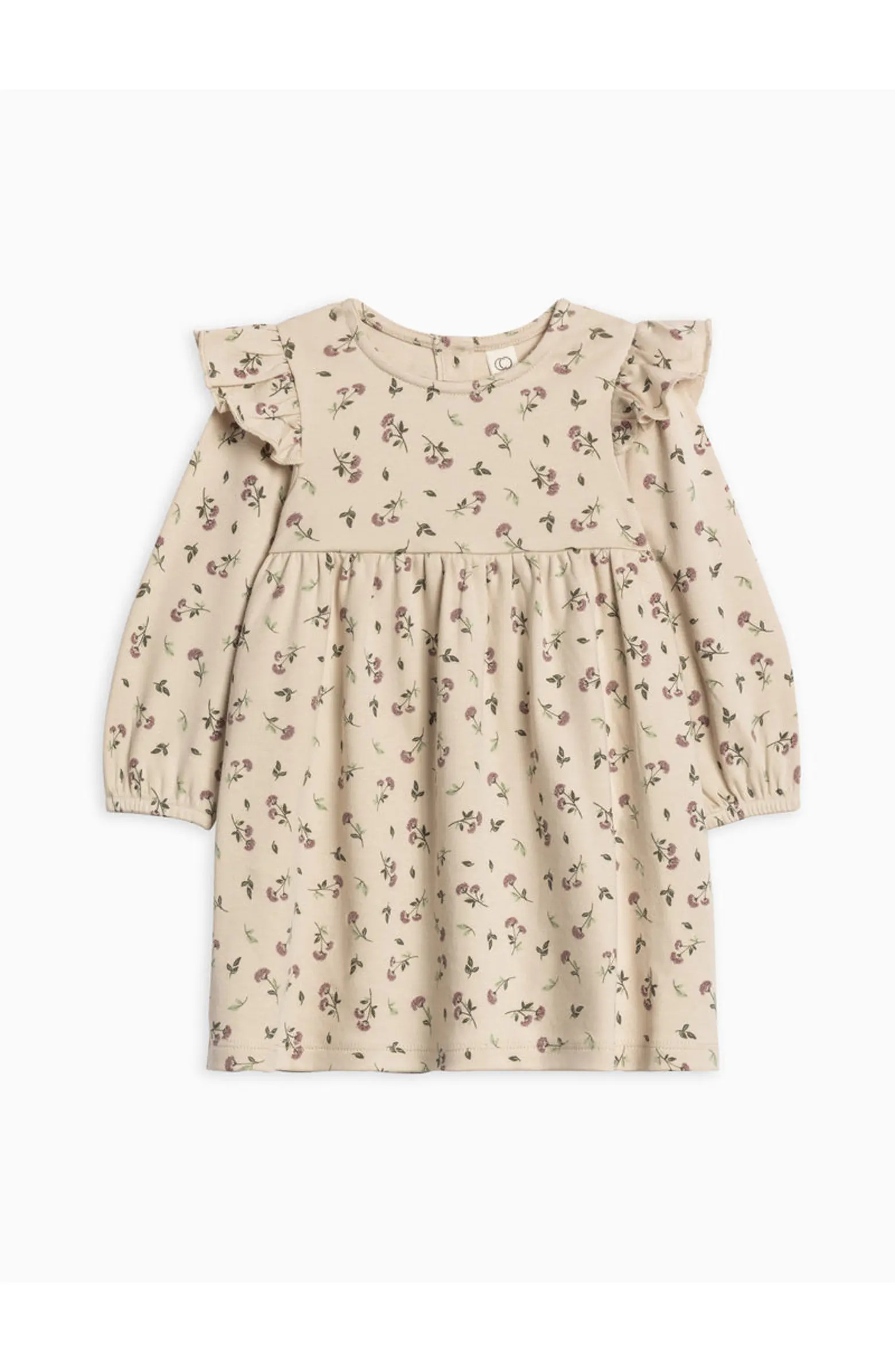 Organic Cotton Mika Armhole Ruffle Long Sleeve Dress | Nordstrom