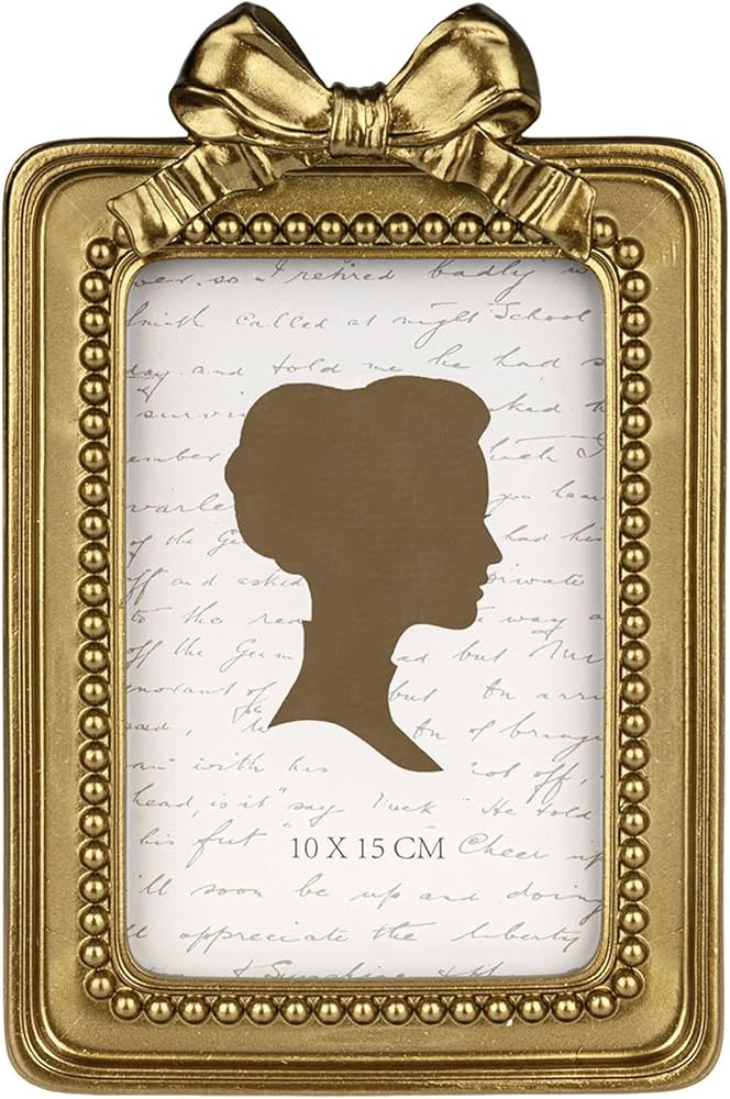 AELS 4x6 Inch Vintage Beaded Picture Frame, Elegant Antique Bow Photo Frames with Glass Front, Ph... | Amazon (US)