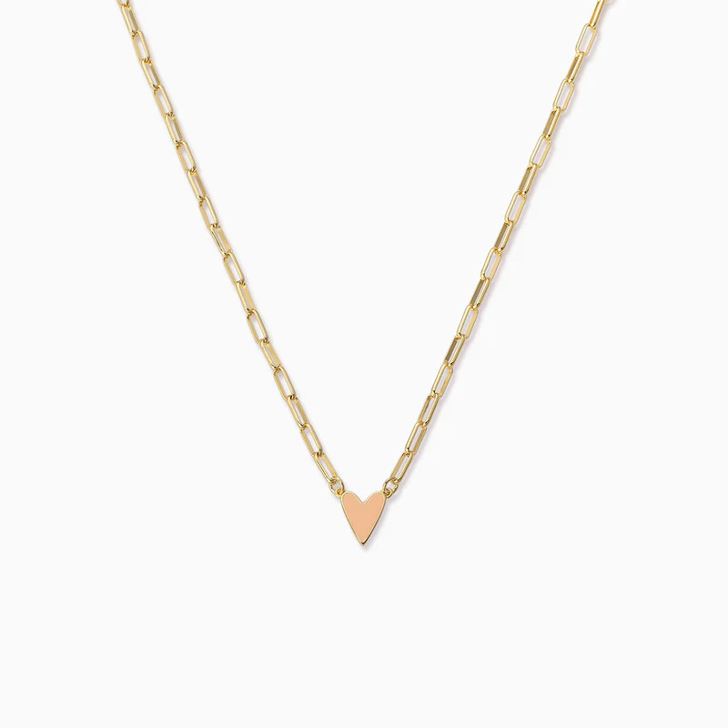 Blush Enamel Heart Necklace | Uncommon James