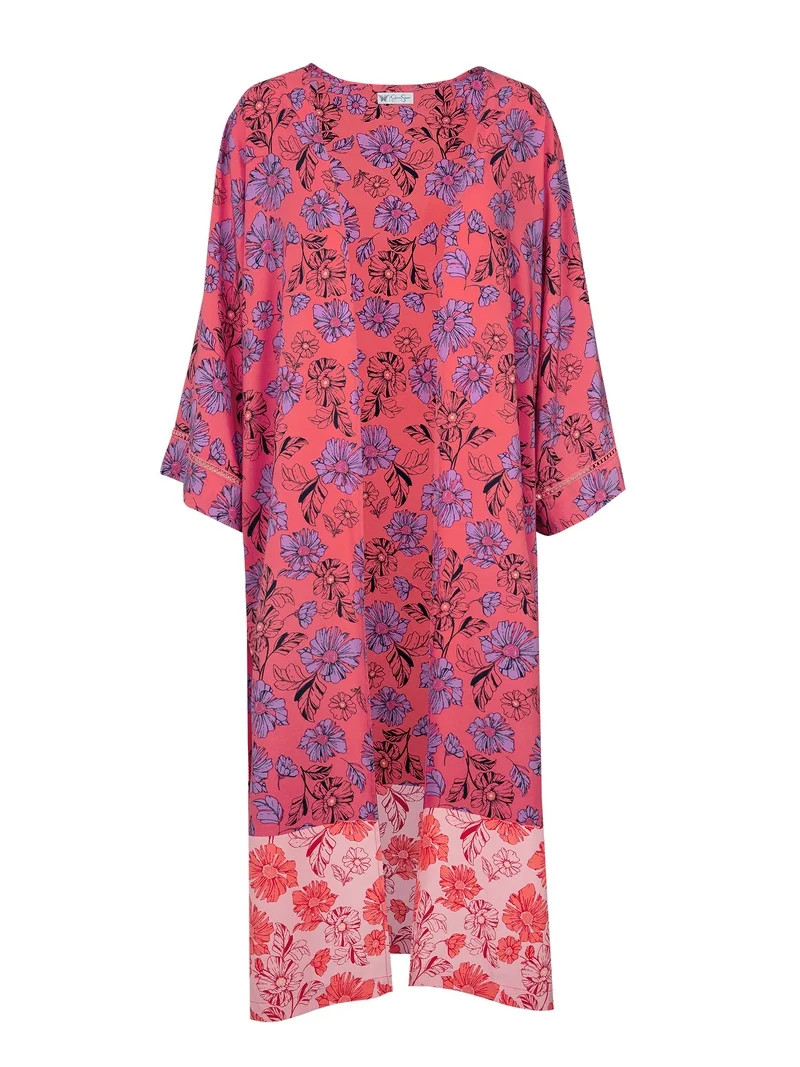 Jessica Simpson Women's Kimono with Lace Insert, Sizes S-XL | Walmart (US)