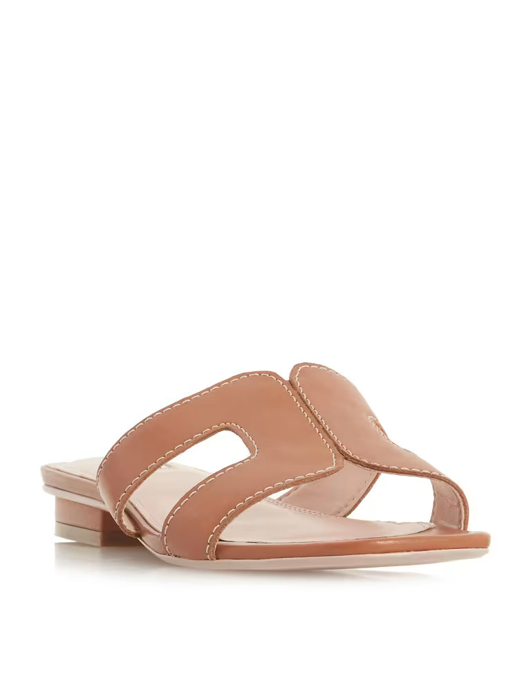 Leather Block Heel Sliders | Marks & Spencer (UK)