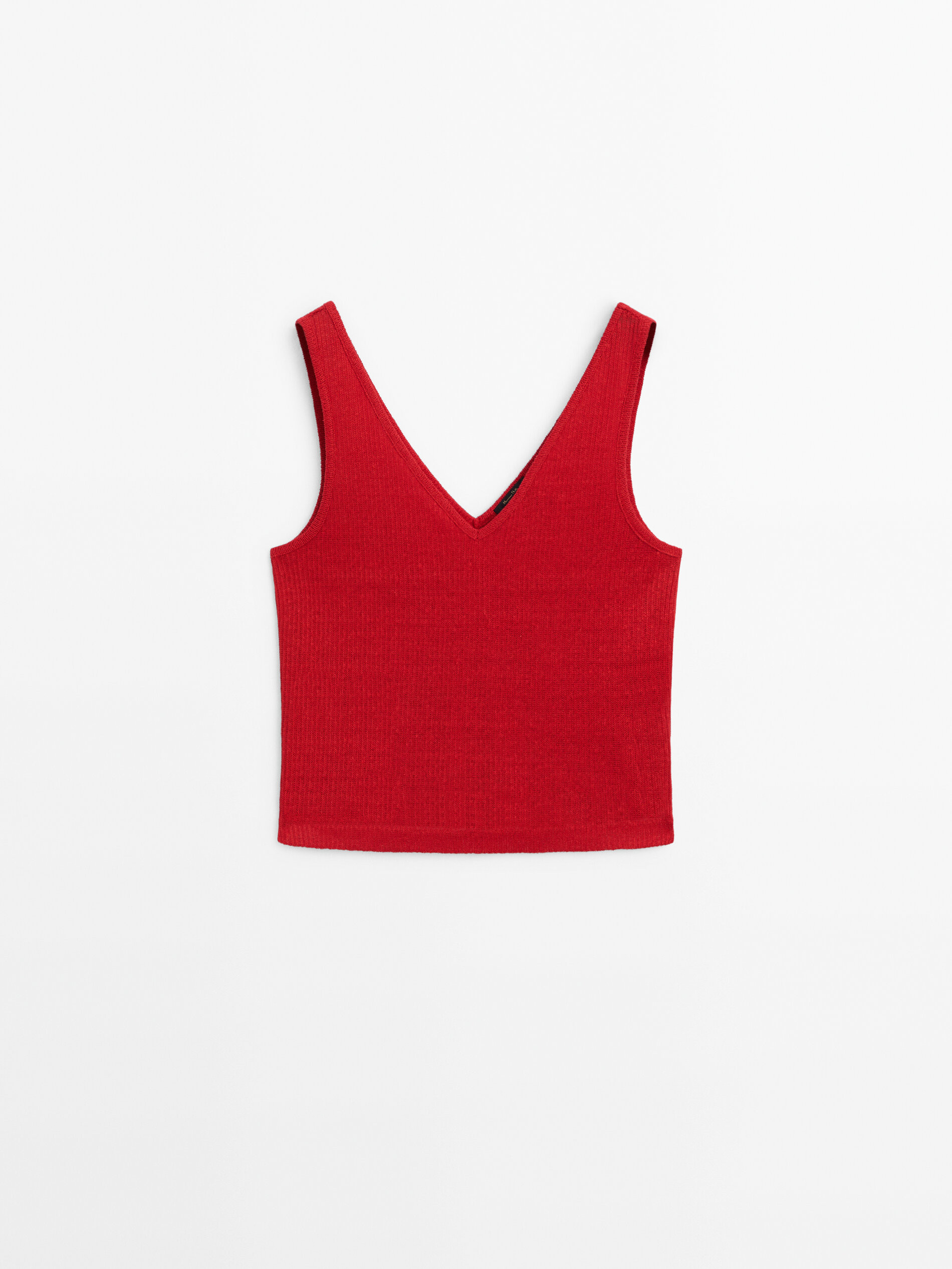 100% linen strappy top | Massimo Dutti US