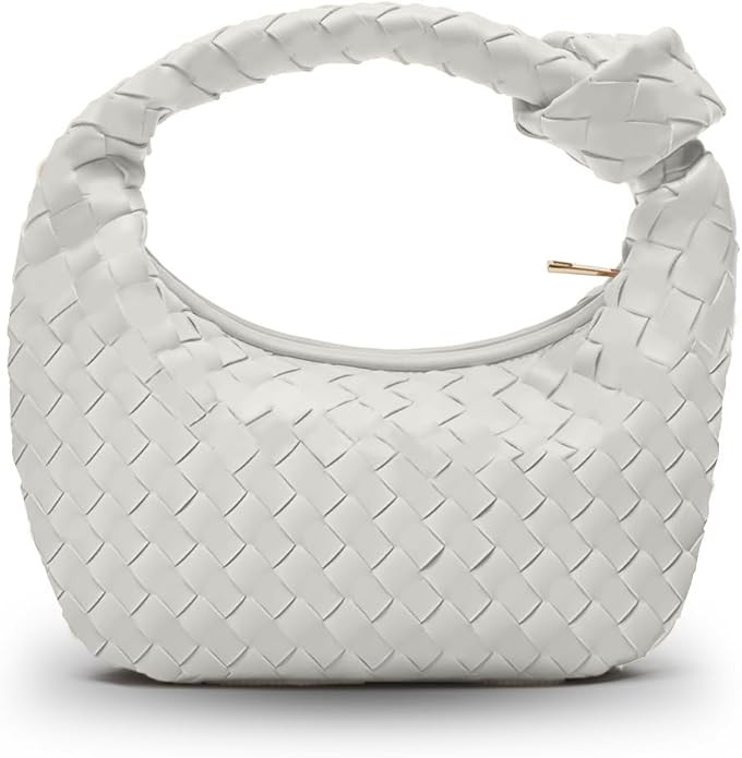 Woven Bag for Women - Woven Purses - Small Hobo Bags - Fashion Knotted Top Handle Handbags Clutch... | Amazon (US)