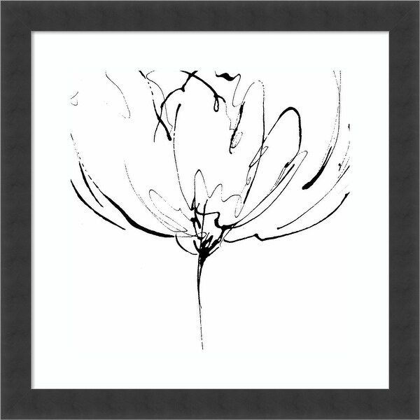 Whisper 2 (Flower) by Lesia Binkin Framed Wall Art Print - 14 x 14-inch - Black | Bed Bath & Beyond