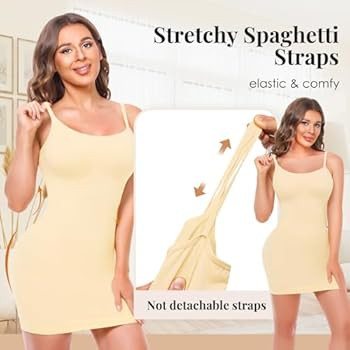 Modelador feminino para usar sob os vestidos, controle de barriga, modelador de corpo, sem costur... | Amazon (BR)