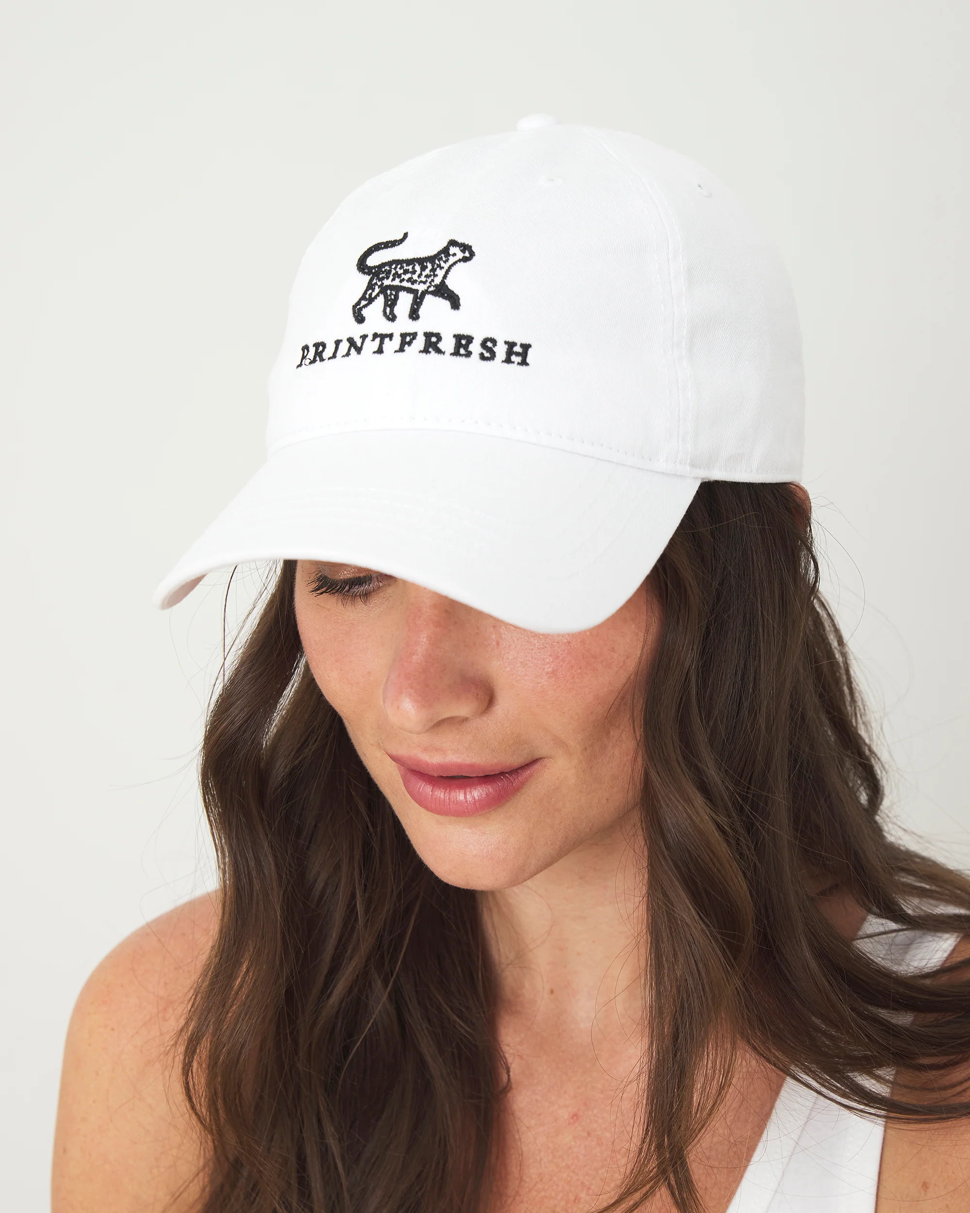 Printfresh Women's Cap in White Chino Twill | Printfresh