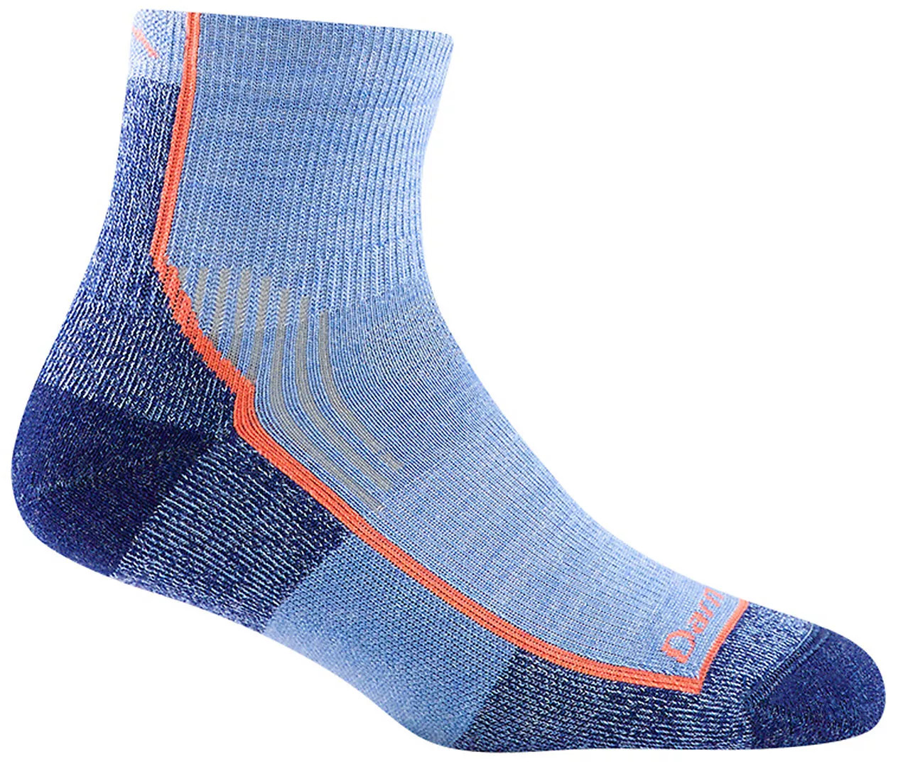 Darn Tough Women's Hiker Quarter Midweight Hiking Socks, Large, Dusk Denim | Public Lands