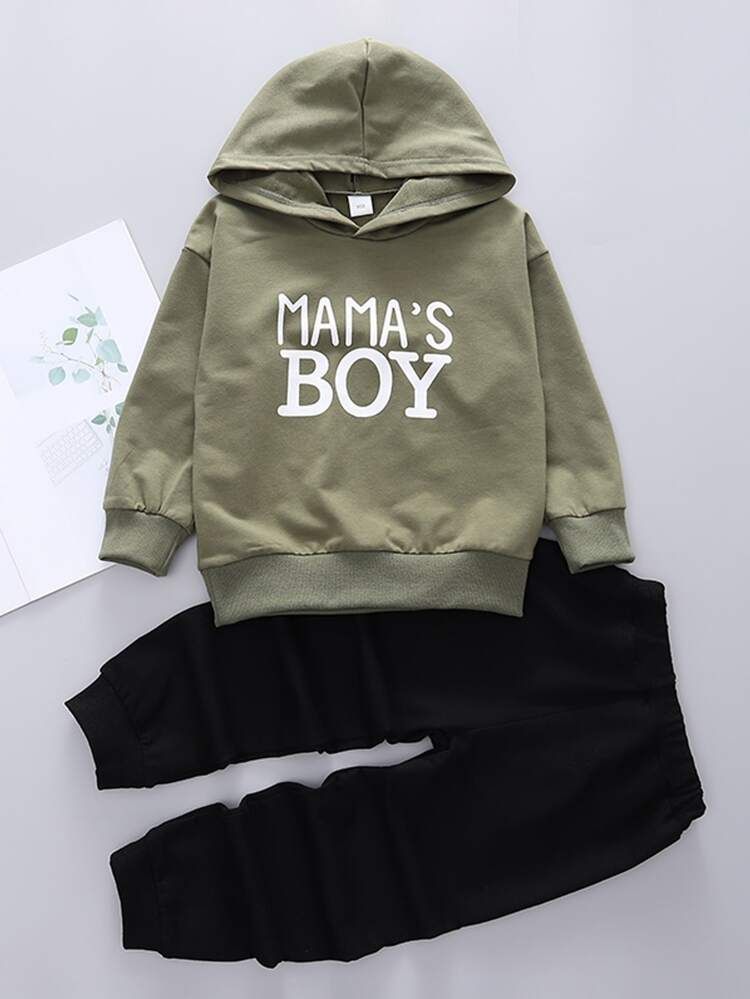 Toddler Boys Letter Graphic Hoodie With Sweatpants | SHEIN
