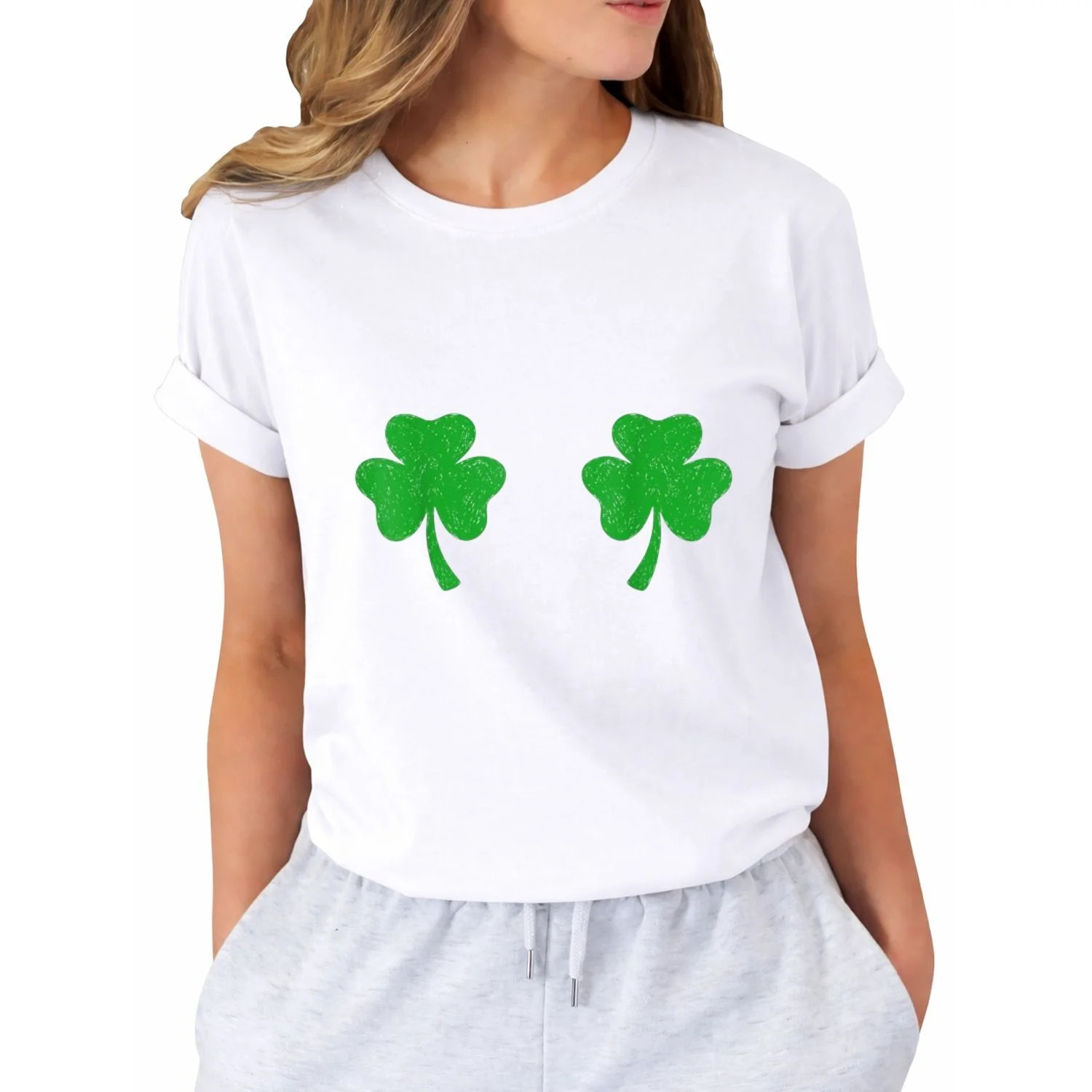 Shamrock Shirt Irish St Patricks Day Womens T-Shirt | Walmart (US)