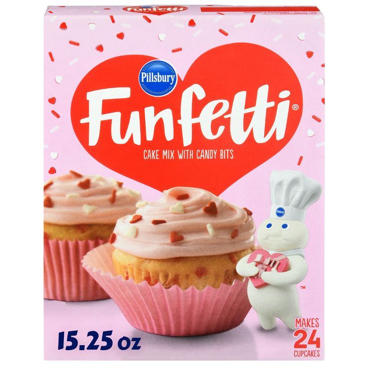 Pillsbury Baking Valentine's Funfetti Cake Mix - 15.25oz | Target