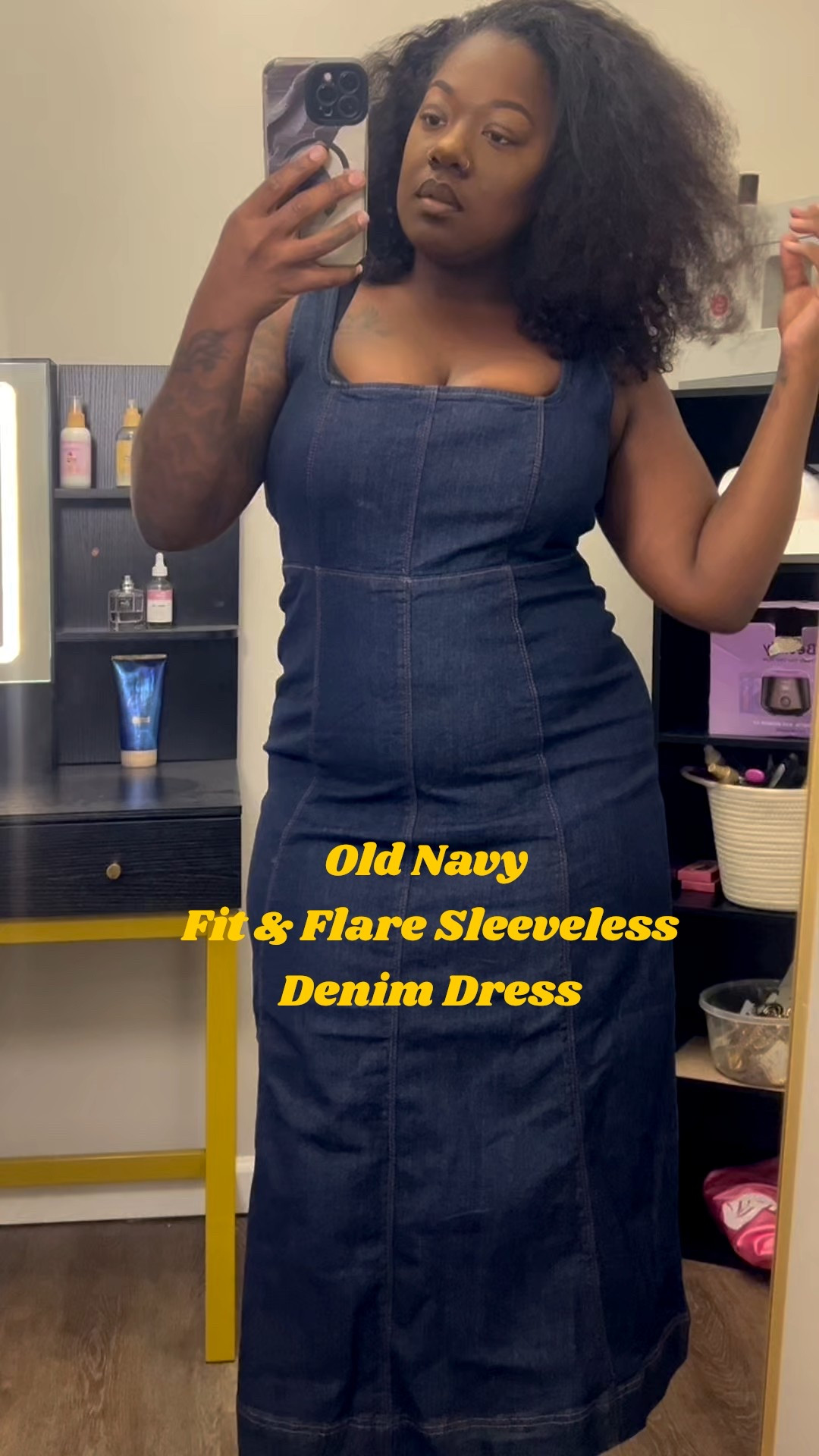 This Fit & Flare Sleeveless Denim Midi Dress from Old Navy is giving fall chic 🍂✨ Perfect for layering with a cardigan or boots this season! #OldNavyStyle #FallOOTD
#LTKStyle #LTKFall #LTKFinds #OldNavy #OldNavyStyle #DenimDress #FallFashion #MidiDress #OOTDFall #FallStyle 

#LTKStyleTip #LTKBeauty #LTKMidsize