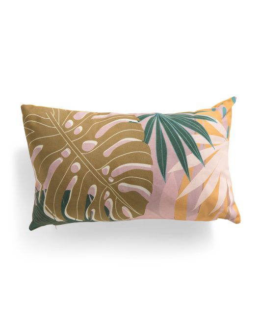 20x12 Outdoor Palm Print Pillow | TJ Maxx
