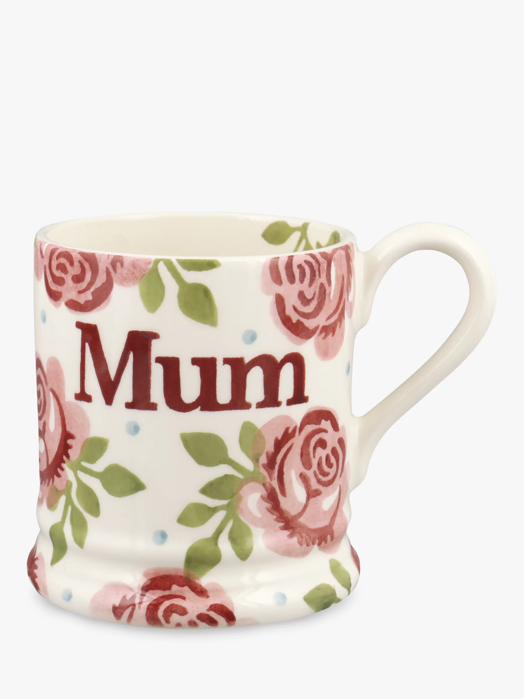 Emma Bridgewater Pink Rose 'Mum' Half Pint Mug, 300ml, Pink | John Lewis (UK)