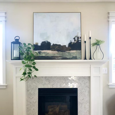 36" x 36" Treeline Abstract Framed Canvas - Threshold™ designed with Studio McGee | Target