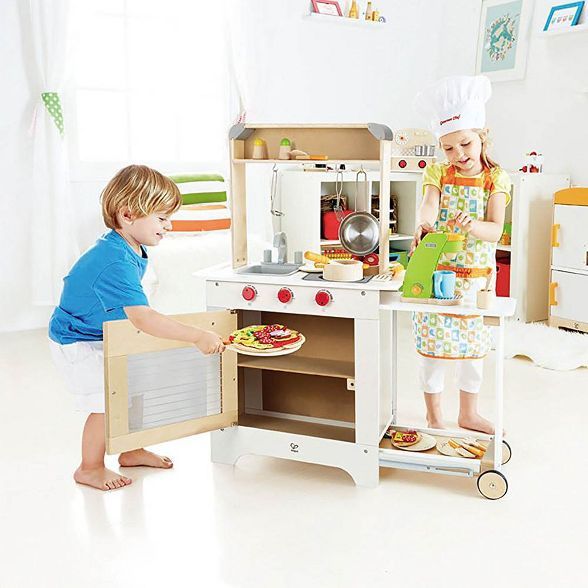 Hape Cook 'N Serve Kids Contemporary Design Pretend Play Wooden Cooking Kitchen | Target