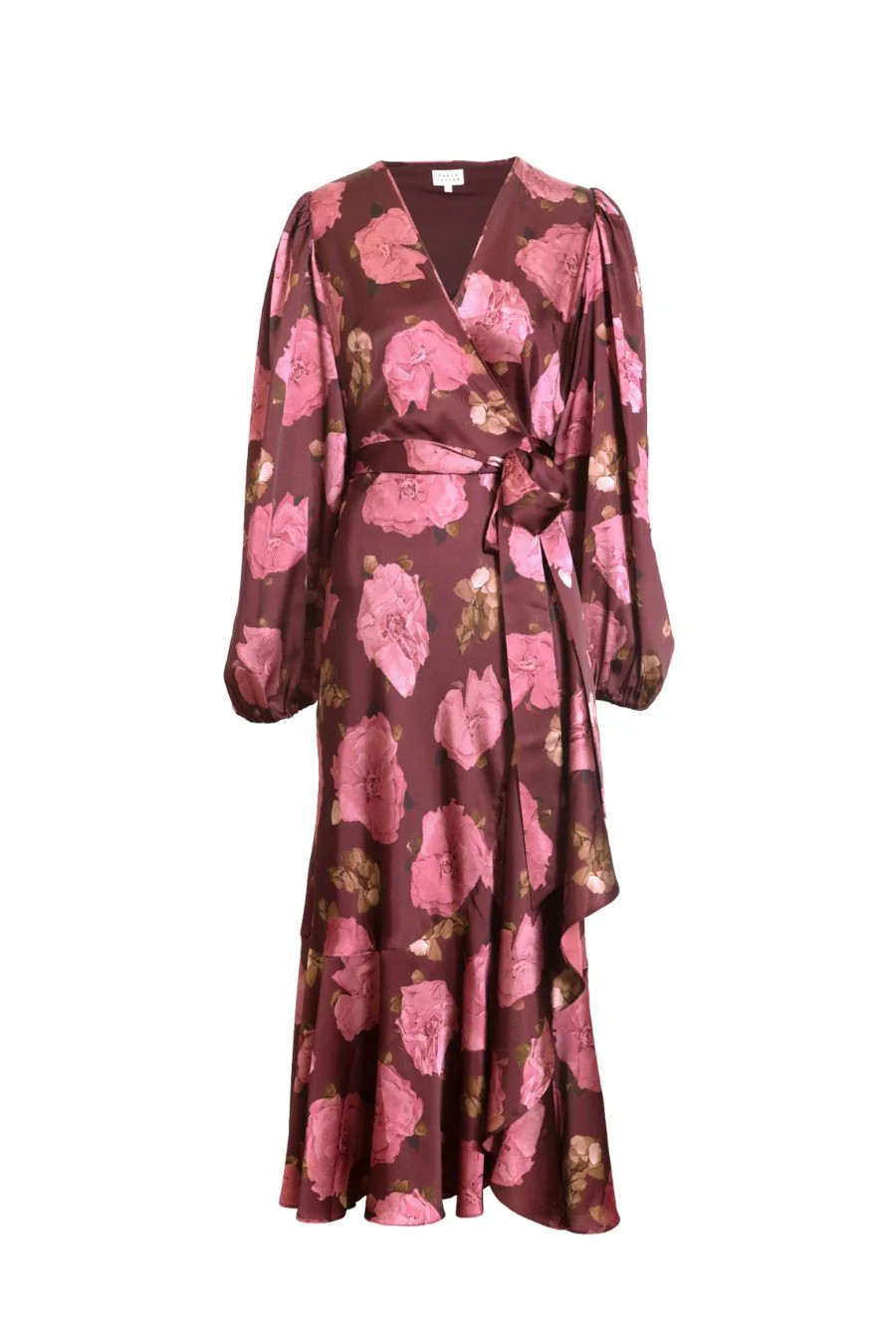 Long Sleeve Blaire Dress in Mahogany/Soft Carmine Multi | Bunny & Babe