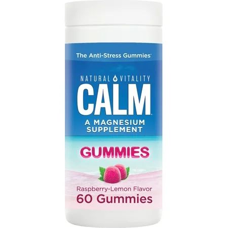 Natural Vitality CALM Gummies Magnesium Supplement Raspberry-Lemon Flavor 60 Gummies | Walmart (US)