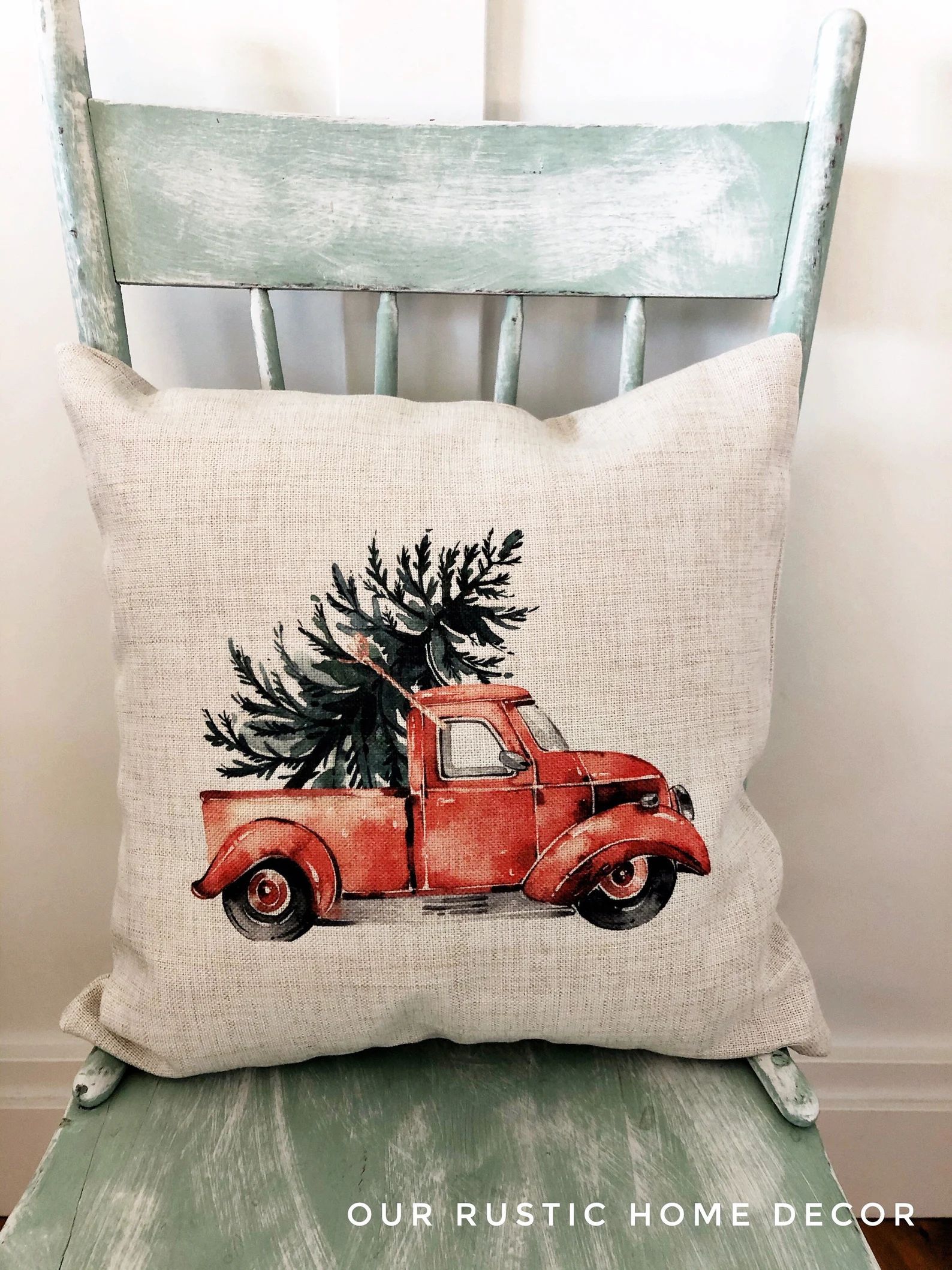 Christmas Truck Pillow Cover  Christmas Pillows  Vintage | Etsy | Etsy (US)