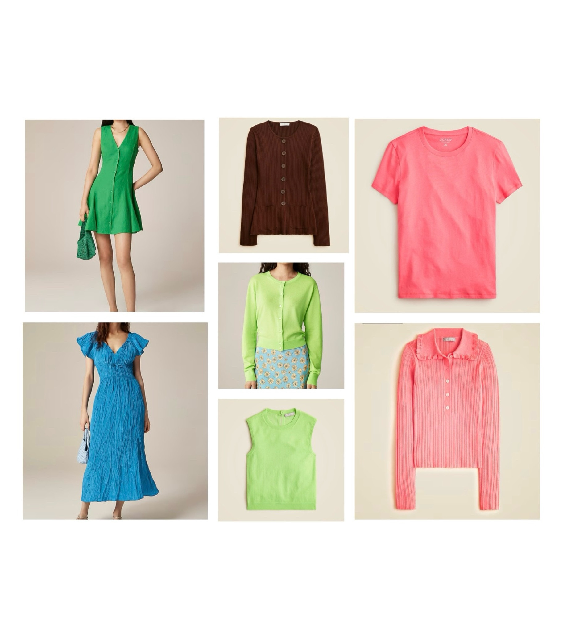 Spring colors at J Crew. All on sale! 