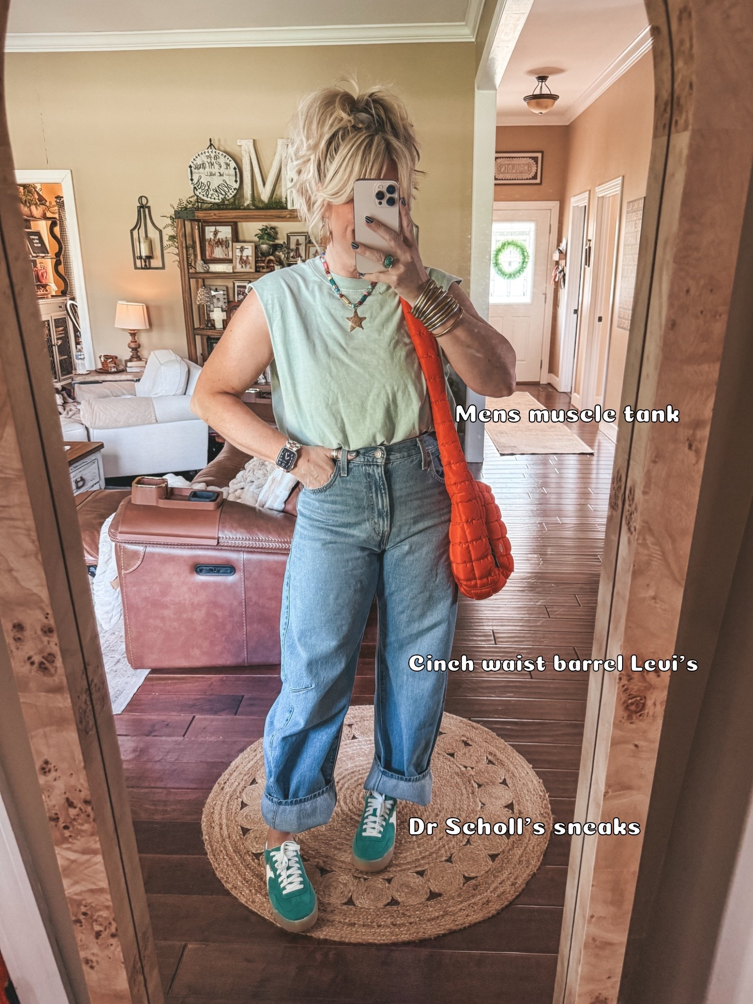 Grabbed this fit at Target last week online and it’s SO CUTE! 
•This mens muscle tank is really cute. I love the raw hem around the sleeves. I’m in a medium 
•I size up in Levi’s 
•These sneaks I sized to a half size 
Save on star necklace @shopbeljoy with code MANDIE

#LTKootd #LTKgrwm #LTKOver40
