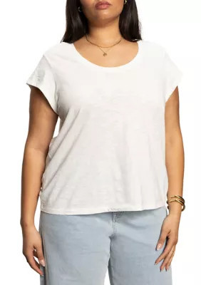 Sanctuary Women's Plus Size West Side T-Shirt, White, 1X | Belk