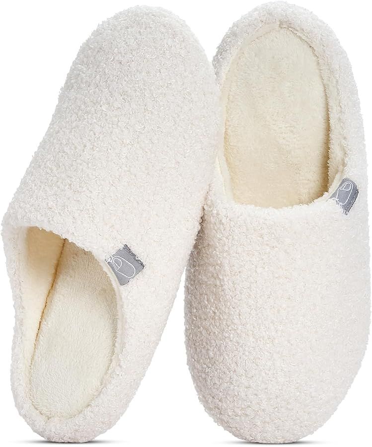 Fuzzy Cozy House Slippers for Woman,Comfy Warm Winter Fall Indoor ladies Slippers,Slip On Washabl... | Amazon (US)