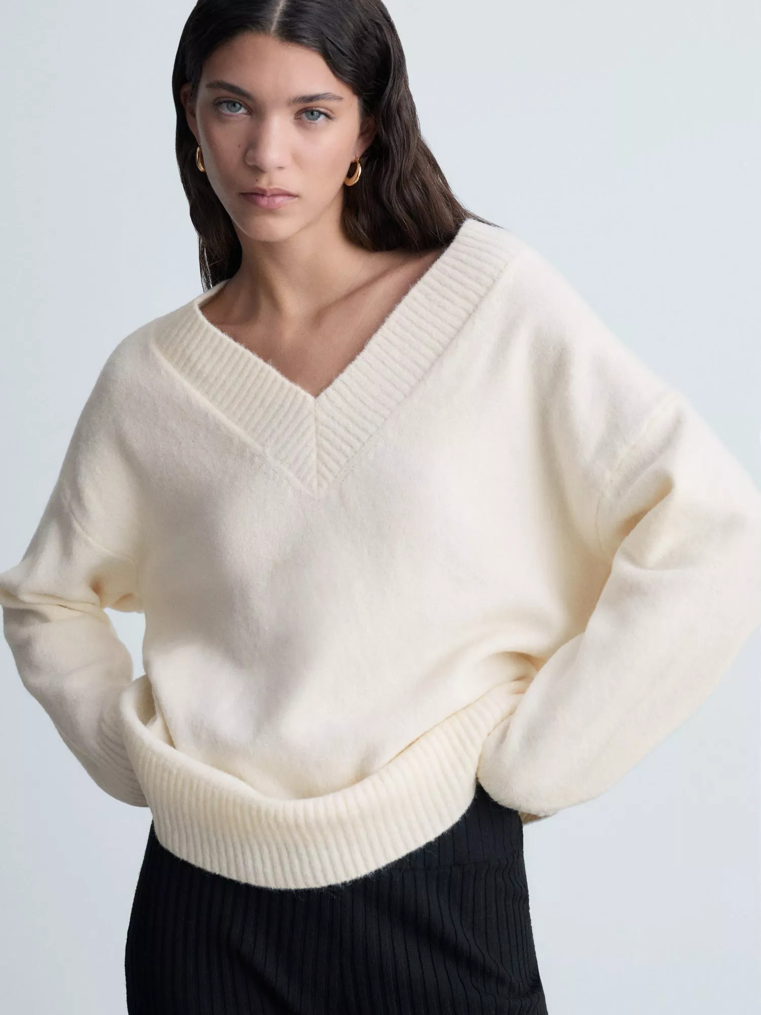Mango Donatelo Oversized V-Neck Jumper | John Lewis (UK)