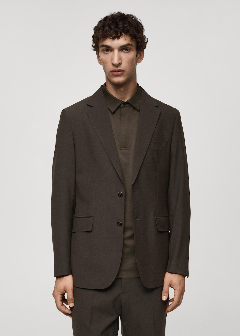 Wrinkle-resistant wool suit blazer - Men | MANGO USA | MANGO (US)