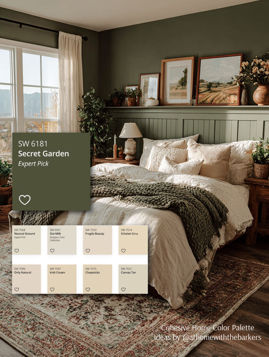 Cozy green bedroom 

 #LTKHome #LTKSaleAlert