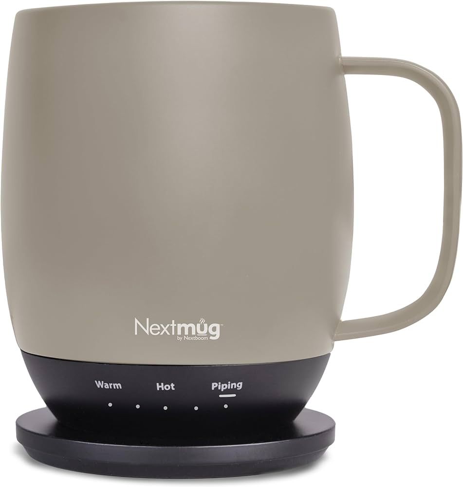 Nextmug - Temperature-Controlled, Self-Heating Coffee Mug (14 oz.) (Almond) | Amazon (US)