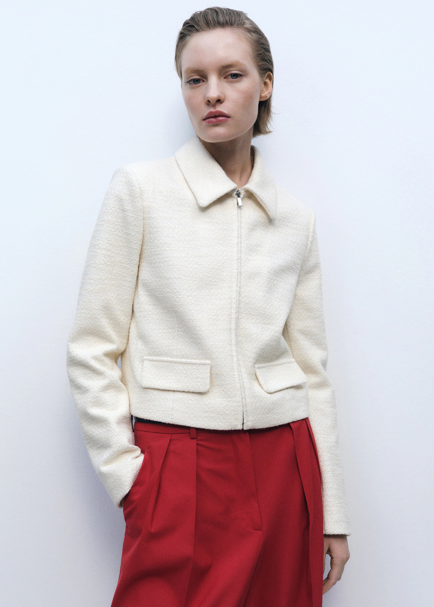 Cotton-blend jacket with lapel - Women | MANGO USA | Mango (US/MX/AU)