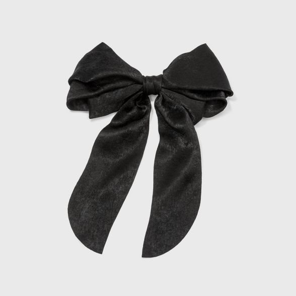 Satin Bow with Tail Barrette - A New Day™ | Target