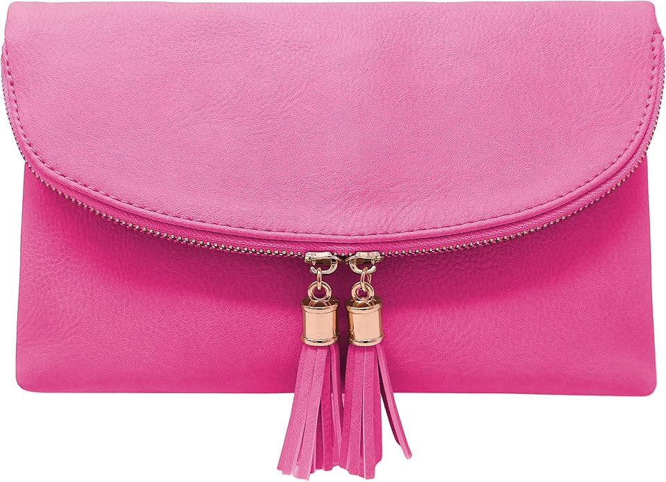 Solene Womens Envelop Clutch Purse Multi Compartments, 6 Card Slot Inside, Crossbody Bag With Tas... | Amazon (US)