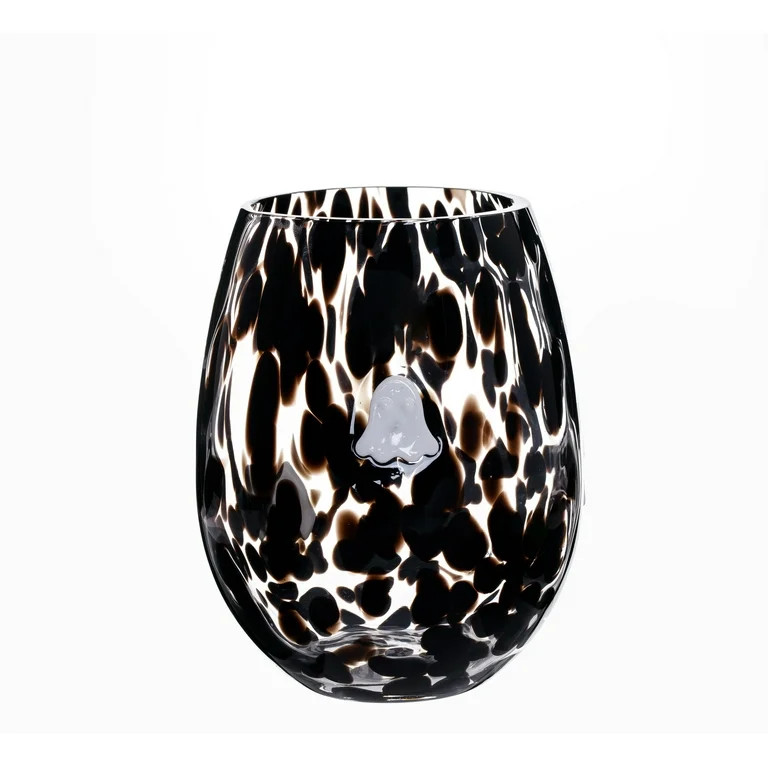 Way to Celebrate Halloween Stemless Wine Glass Ghost Tie Dye | Walmart (US)