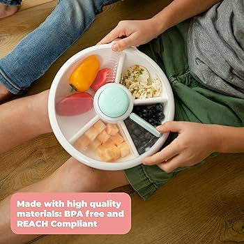 GoBe Kids Large Snack Spinner Bundle with Hand Strap and Sticker Sheet - Reusable Snack Container... | Amazon (US)