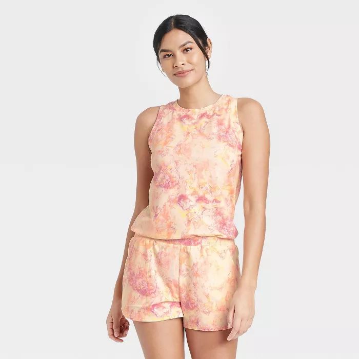 Women's Tie-Dye Tank Top and Shorts Pajama Set - Stars Above™ Pink | Target