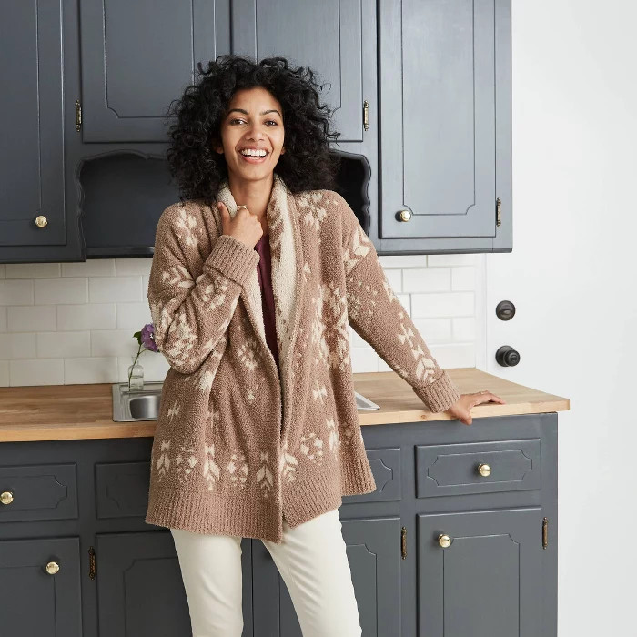 Women's Printed Cardigan - Knox Rose™ Brown | Target