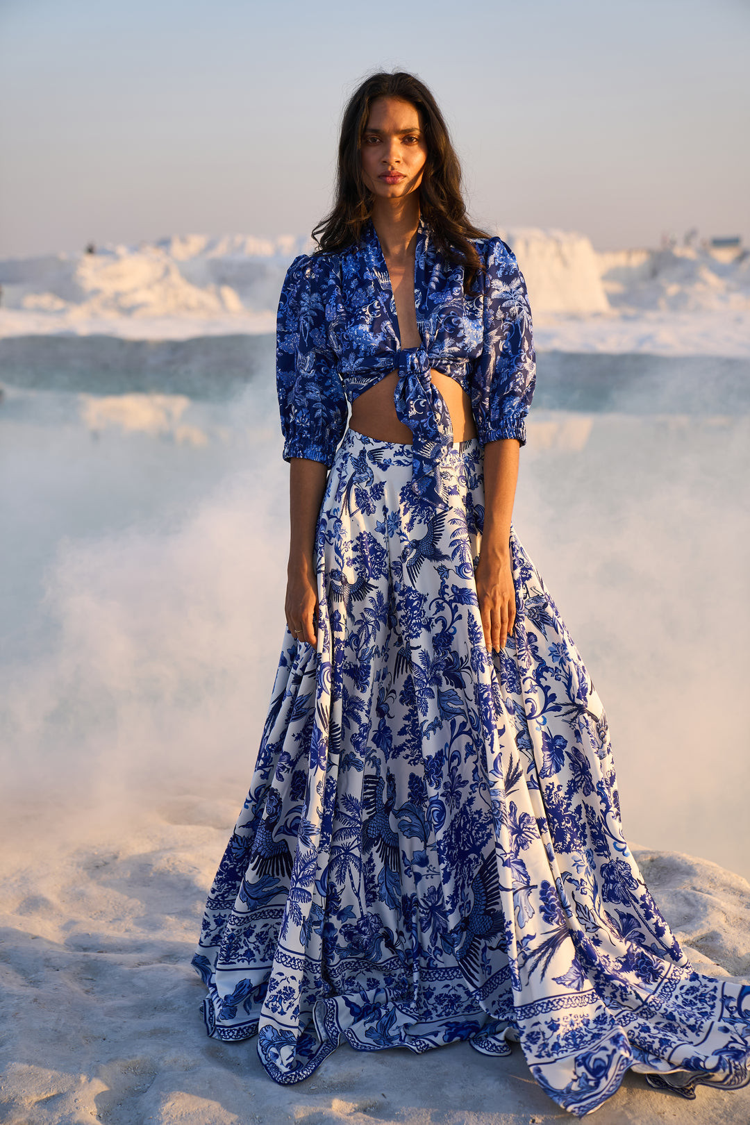 Porcelain Print Skirt Set | THE LNK