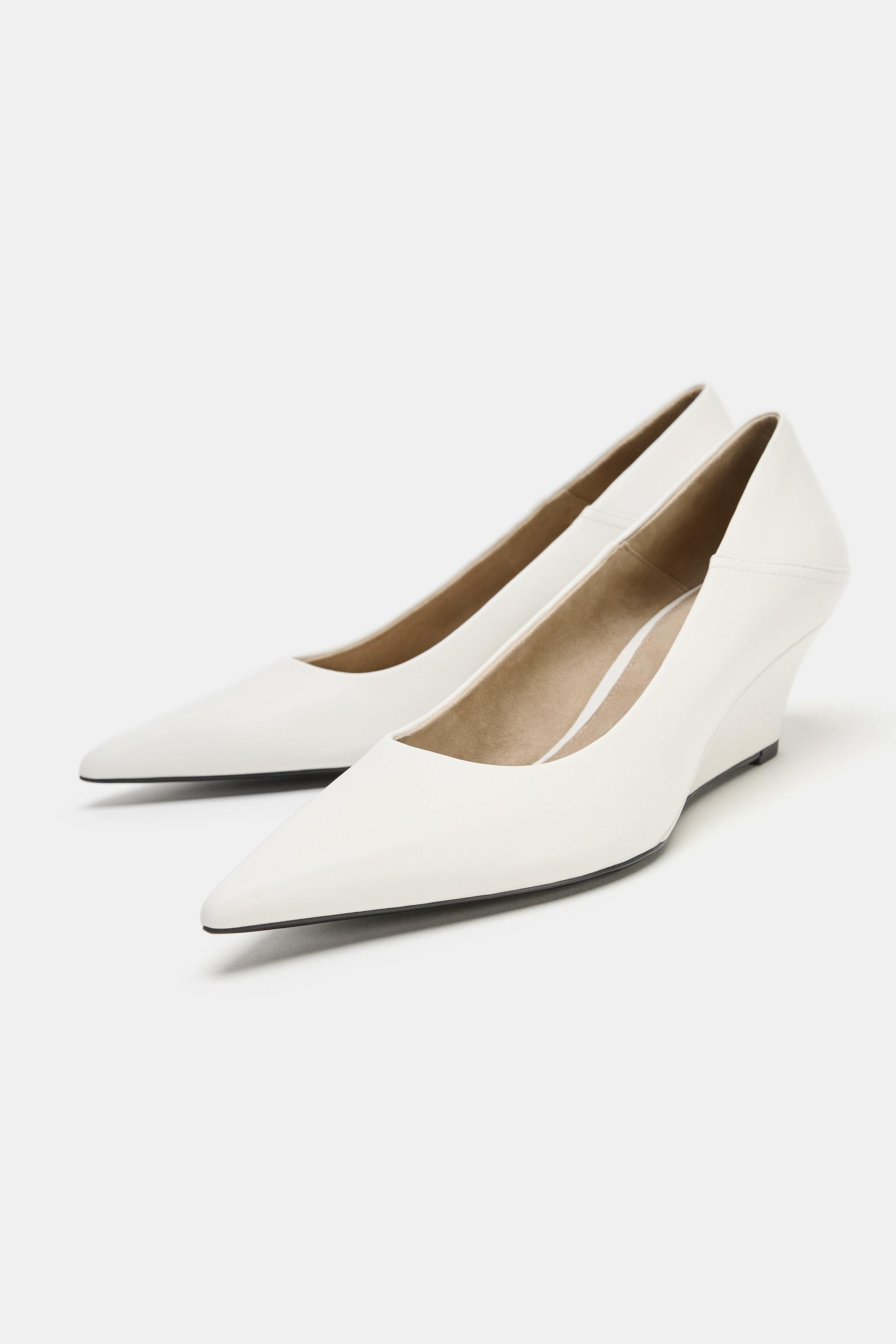 LIMITED EDITION LEATHER WEDGE SHOES | Zara US