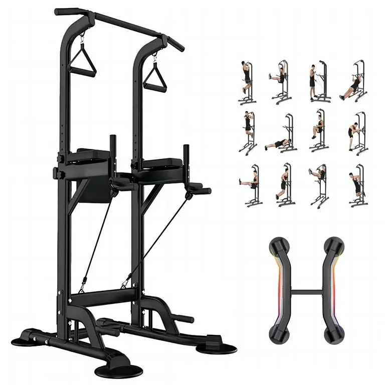 PROHIKER Power Tower Dip Station, Pull Up Bar Stand Power Rack with Backrest and Resistance Band,... | Walmart (US)