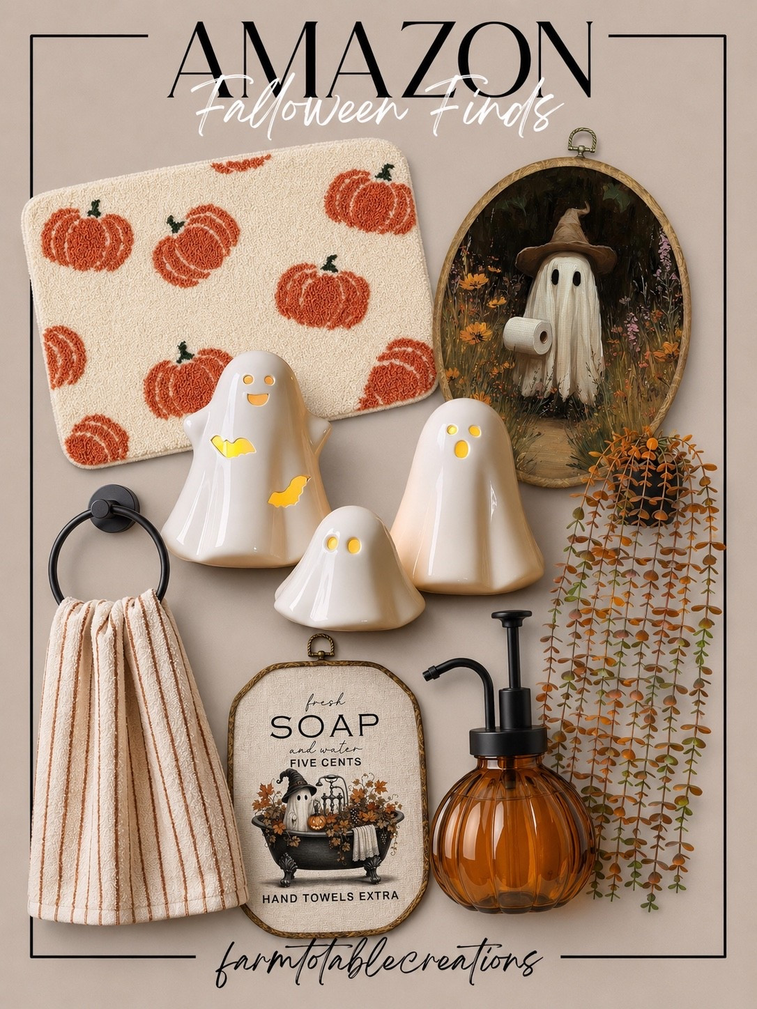Amazon Falloween Bathroom Finds 👻🧡

Add a little spooky charm to your bathroom with these adorable Amazon Falloween finds! From glowing ghost night lights and cozy pumpkin accents to festive hand towels, whimsical artwork, and seasonal accessories, these pieces make it easy to create a warm, inviting space that’s equal parts cozy and fun.

Follow @farmtotablecreations on Instagram for more cozy home finds, Amazon favorites, and seasonal decorating inspiration.

#LTKHome #AmazonFinds #AmazonHome #Falloween #HalloweenDecor #BathroomDecor #FallDecor #GhostDecor #CozyHome #NeutralDecor #SeasonalStyling #HomeInspo #LTKFinds #AmazonMustHaves

#LTKSaleAlert #LTKHome #LTKSeasonal