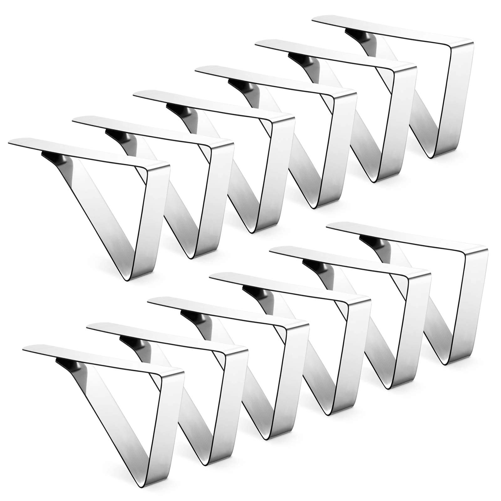 12 Pack Tablecloth Clips - Heavy Duty Picnic Table Clips, Stainless Steel Table Cloth Cover Clamp... | Amazon (US)