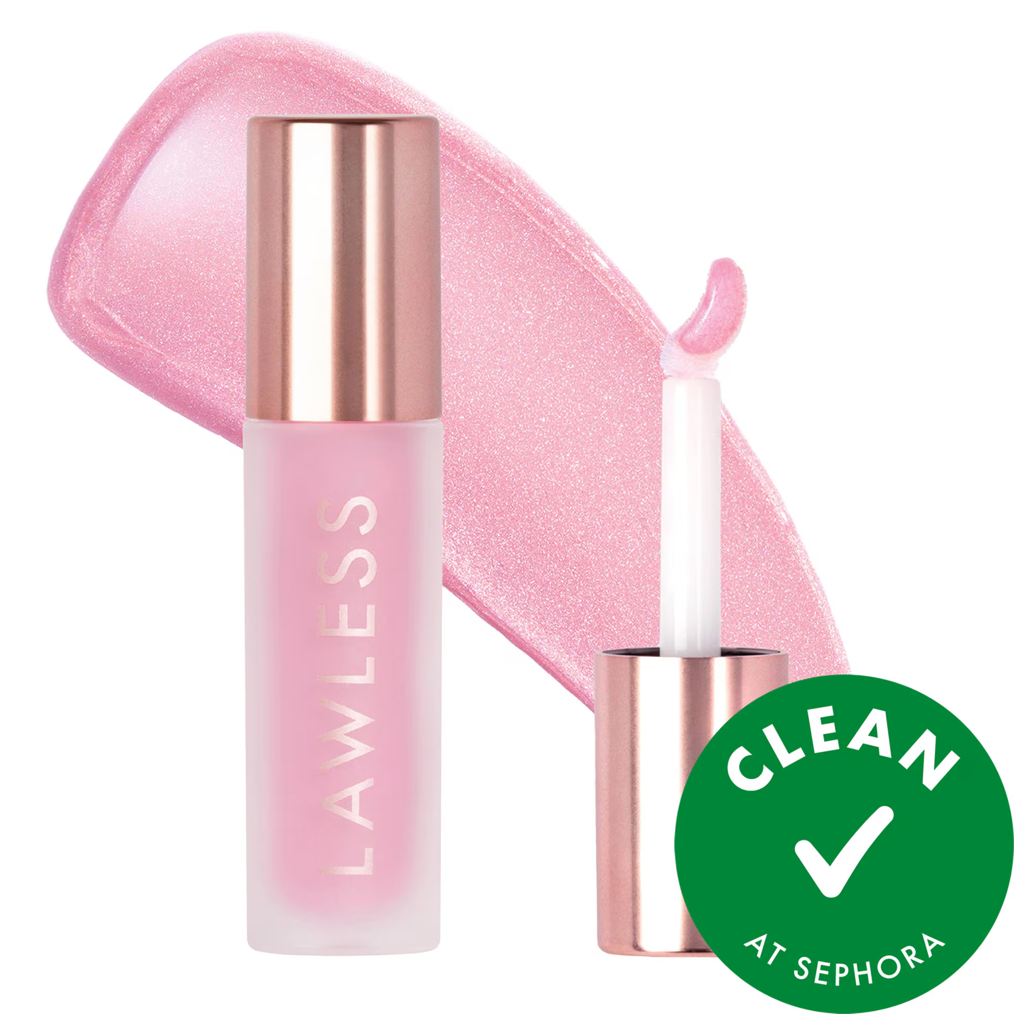 LAWLESS Forget The Filler Lip Plumper Line Smoothing Gloss Strawberry Shortcake .11 oz/3.3 mL | Sephora (US)