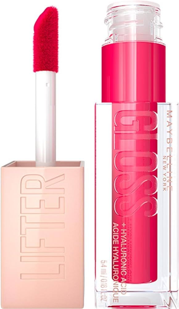 Maybelline New York Lifter Gloss Hydrating Lip Gloss with Hyaluronic Acid, Bubblegum, Sheer Brigh... | Amazon (US)