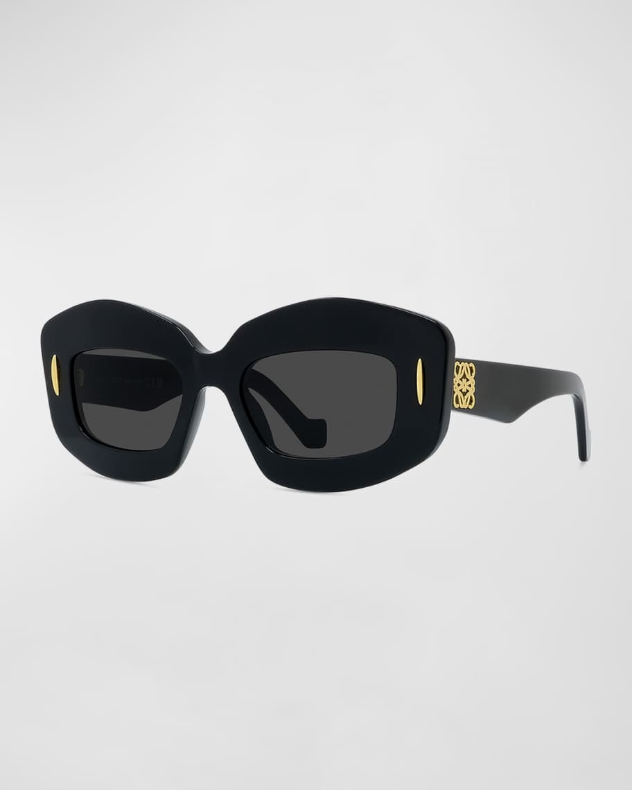 Loewe Anagram Acetate Rectangle Sunglasses | Neiman Marcus