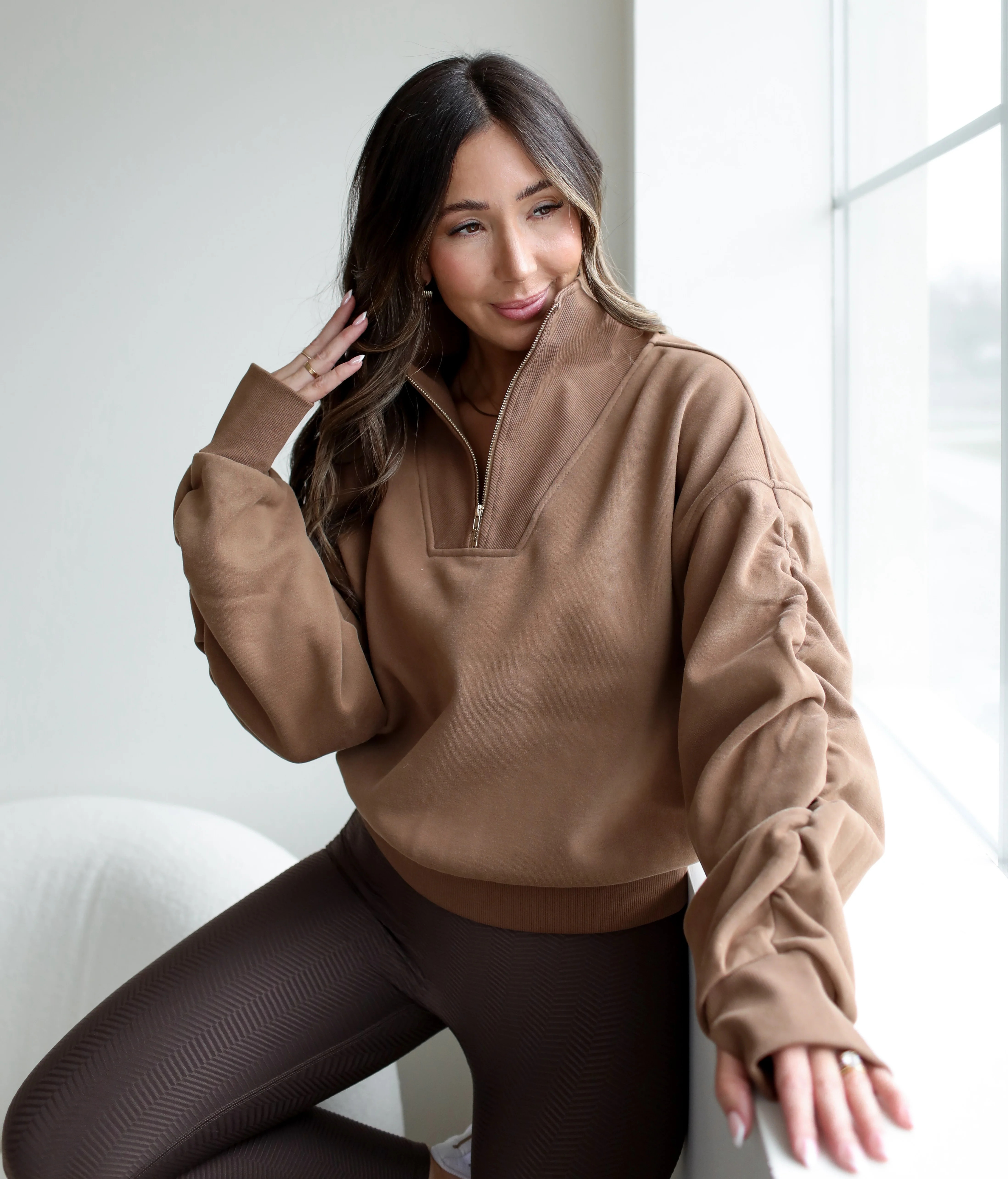 Scrunch Sleeve Sweatshirt 2.0 | Day1 Fitness