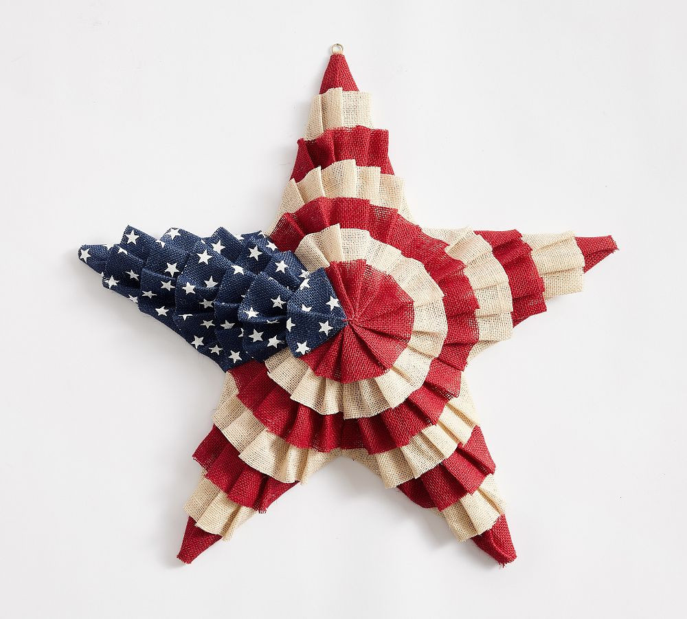 Liberty Outdoor Burlap Star | Pottery Barn (US)